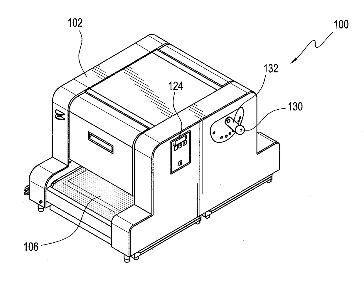 Conveyor-type grilling appliance for cooking or re-thermalizing food