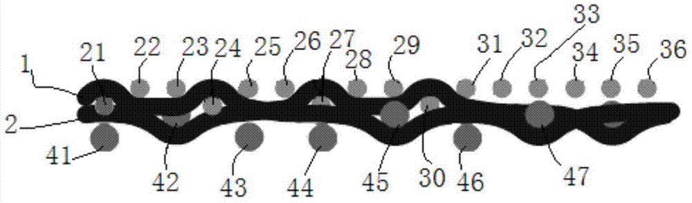 Crescent-shaped dehydrating screen for paper making machine