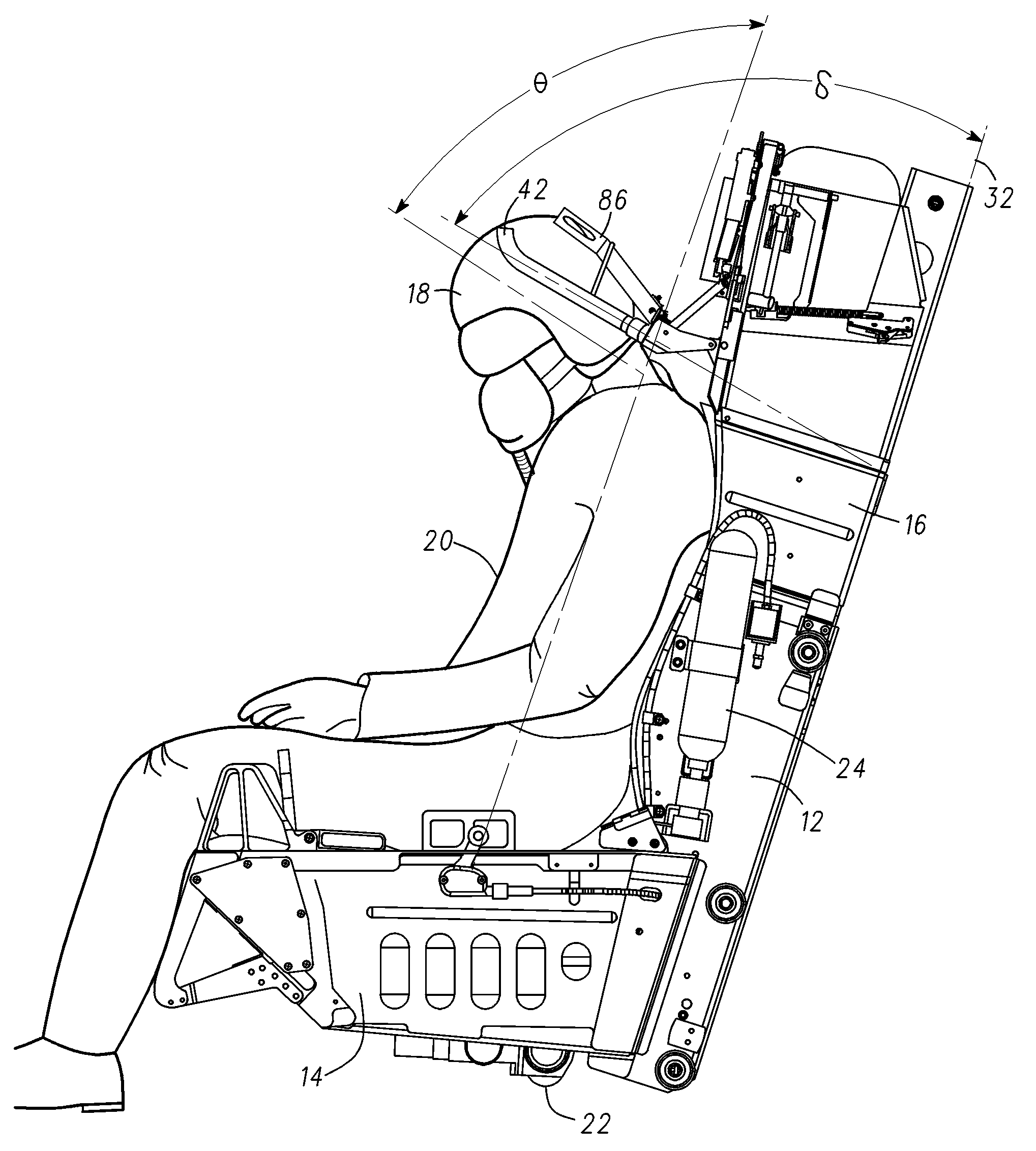 Aircraft ejection seat with moveable headrest