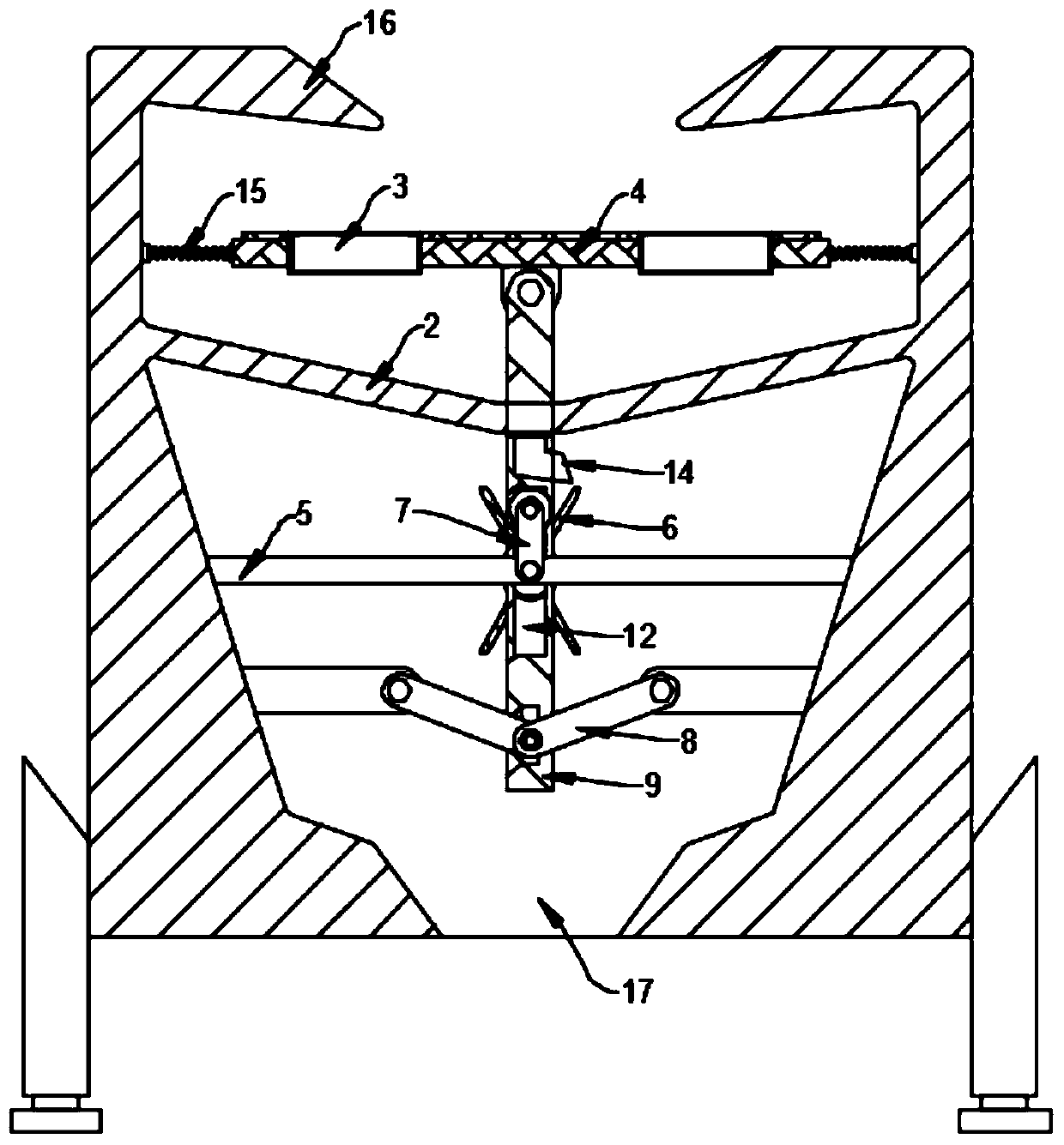 Grain falling impact driven refined grain classificator