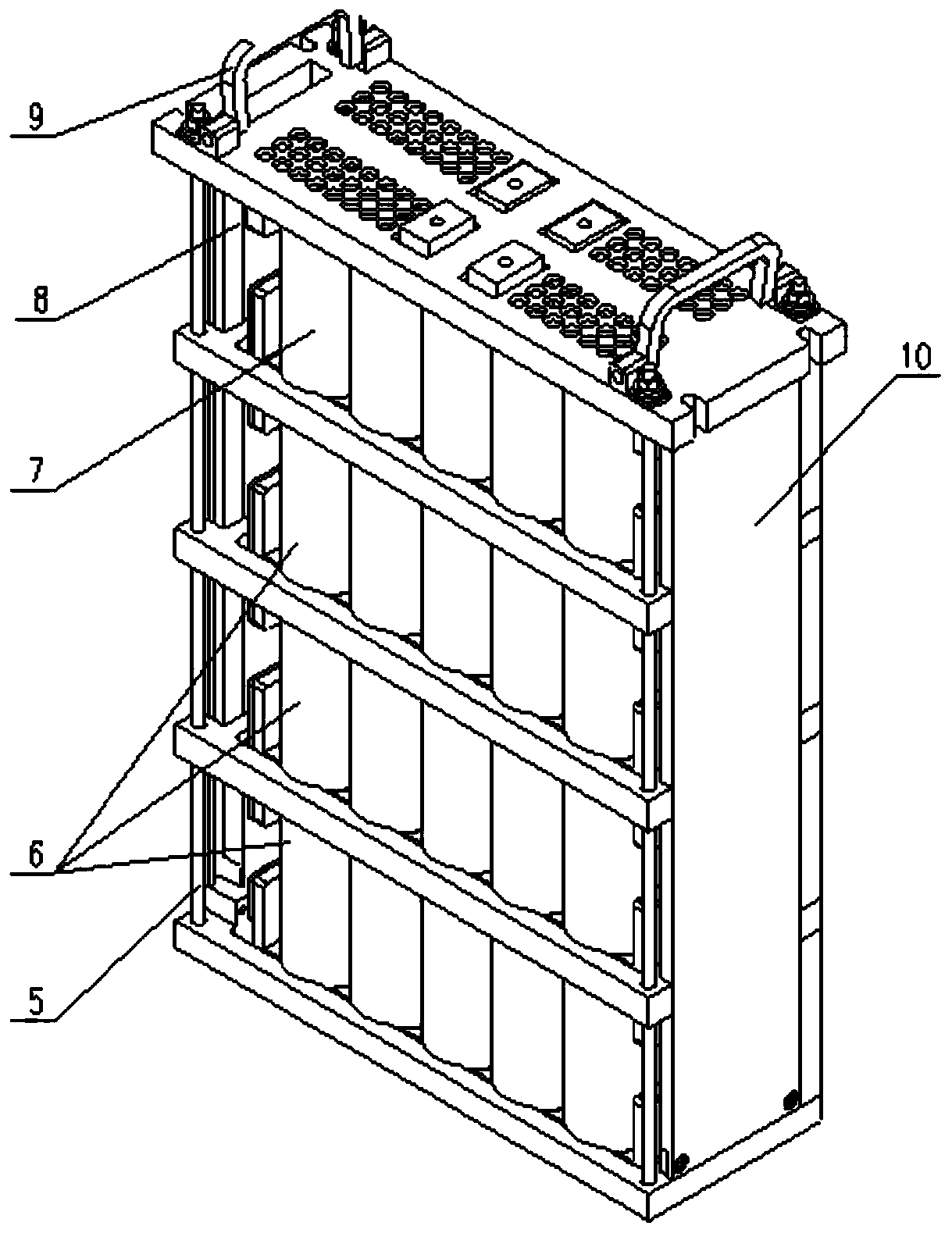 Cylindrical super capacitor module structure and assembling method thereof