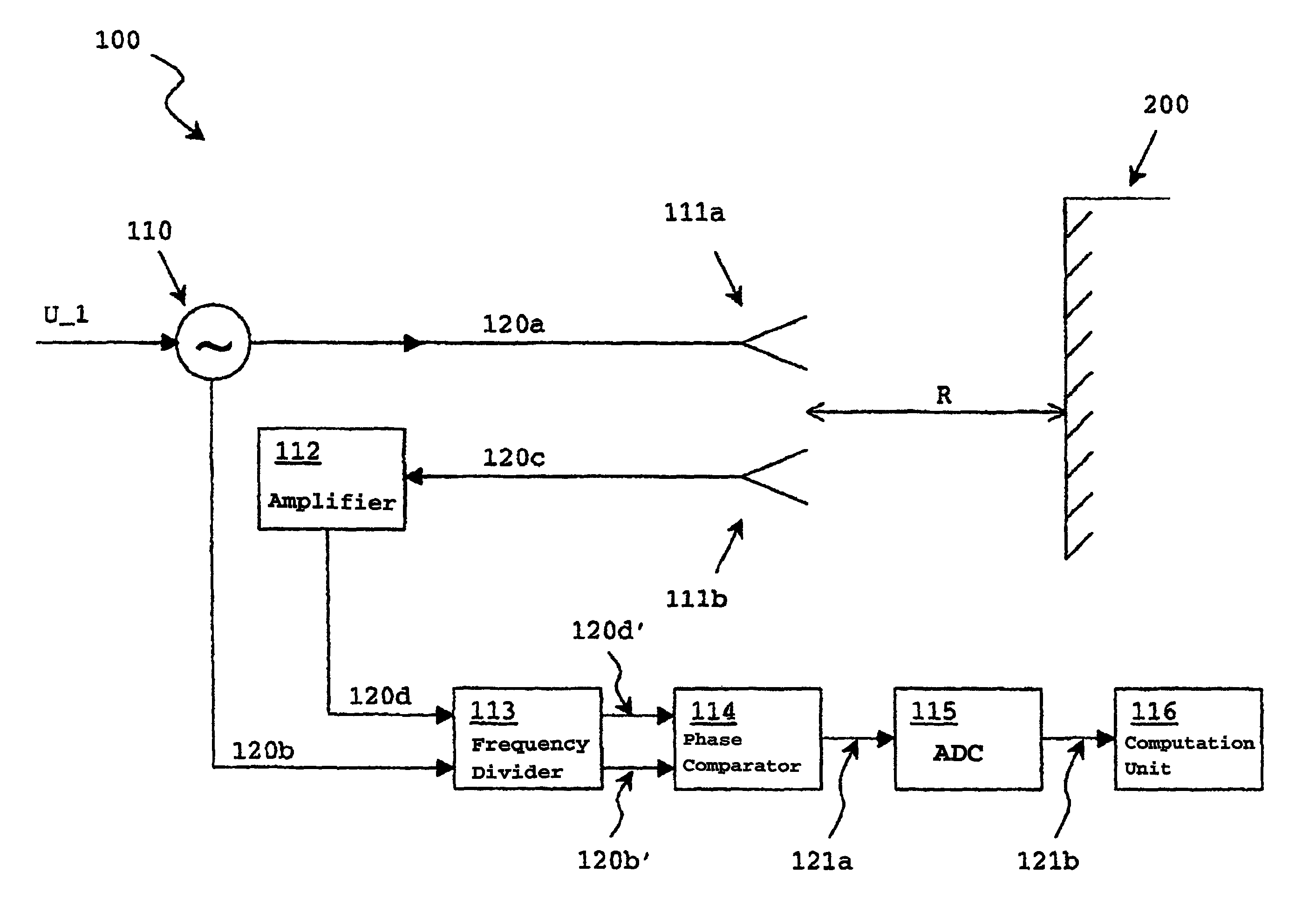 Method and device for determining a distance to a target object