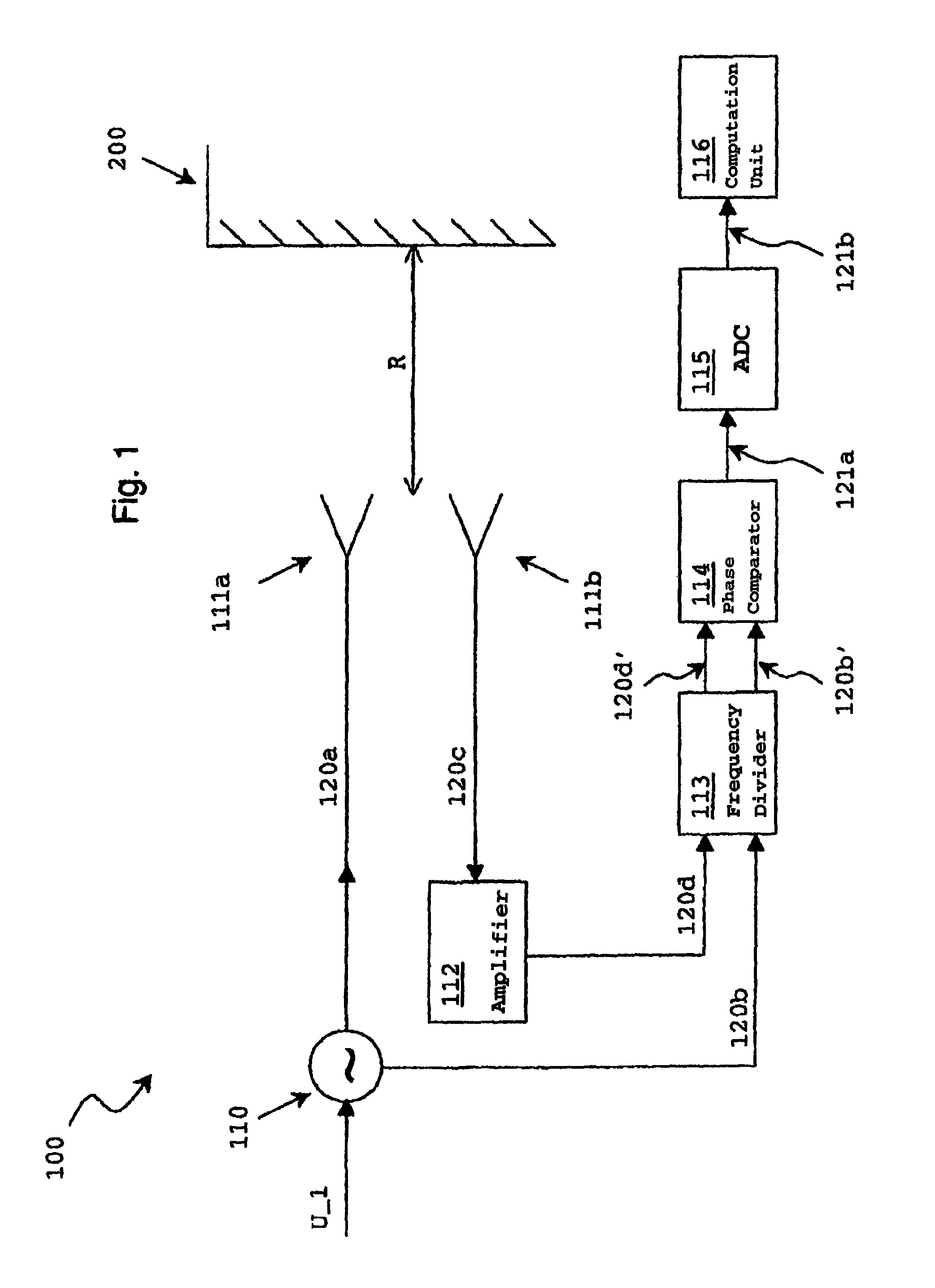 Method and device for determining a distance to a target object