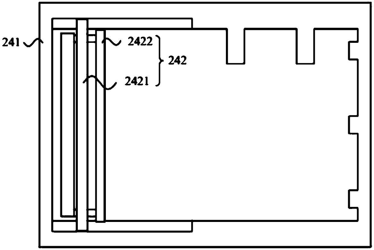 Glue spraying device and glue spraying production line