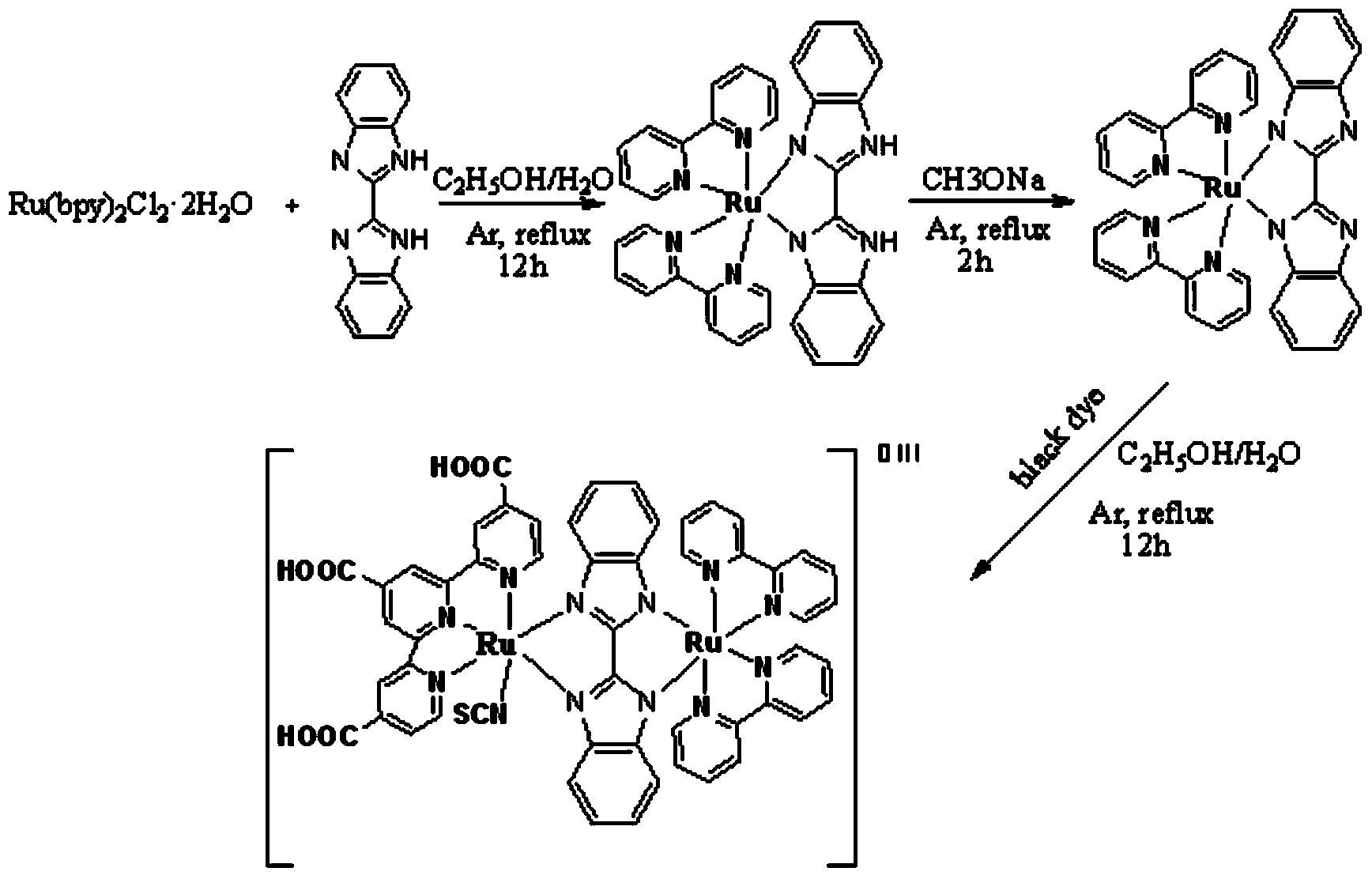 Near-infrared wide-spectrum metal complex dye and preparation method thereof