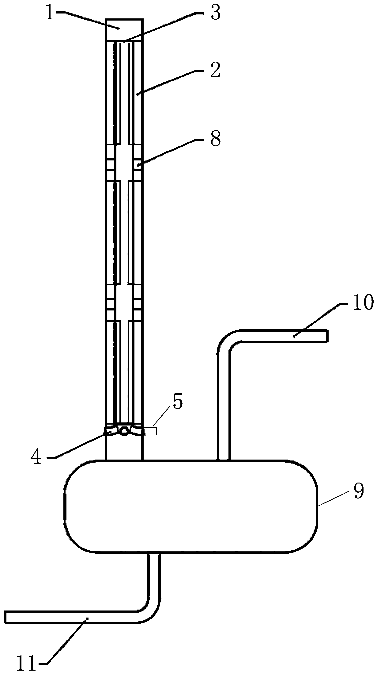 White eliminating device without additional power for continuous row expansion container