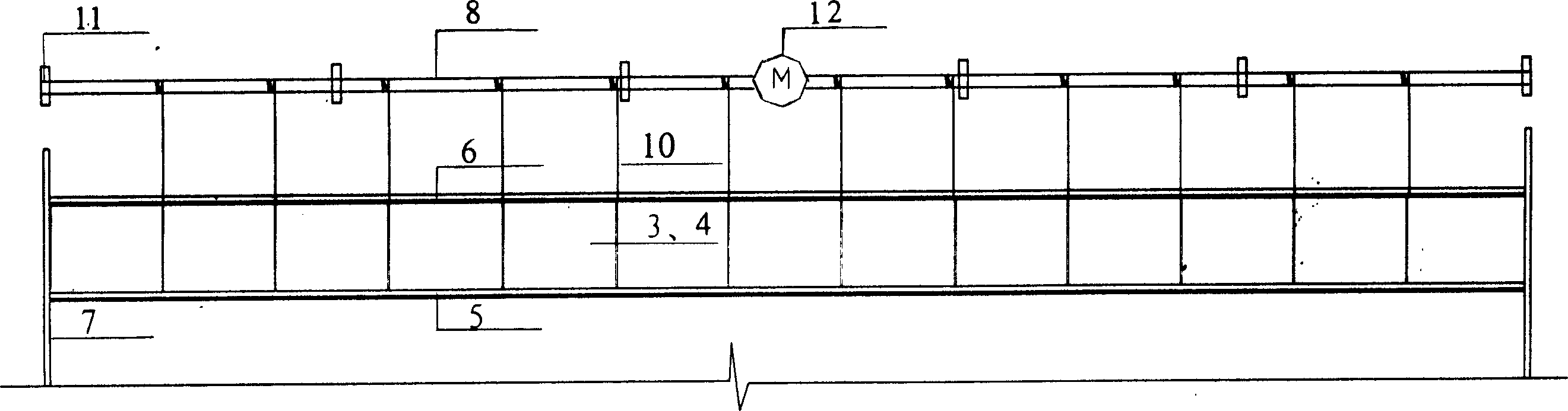 Natural ventilating and mechanical ventilating dual-purpose system for continuous-building type greenhouse