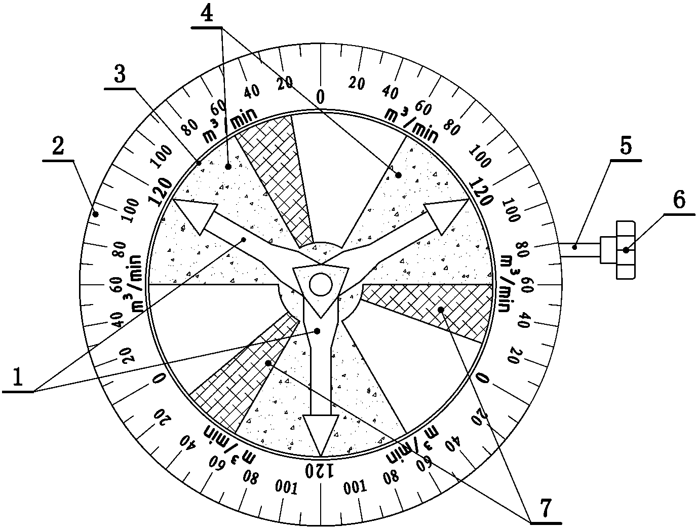 Poking wheel type air quantity adjustable air window