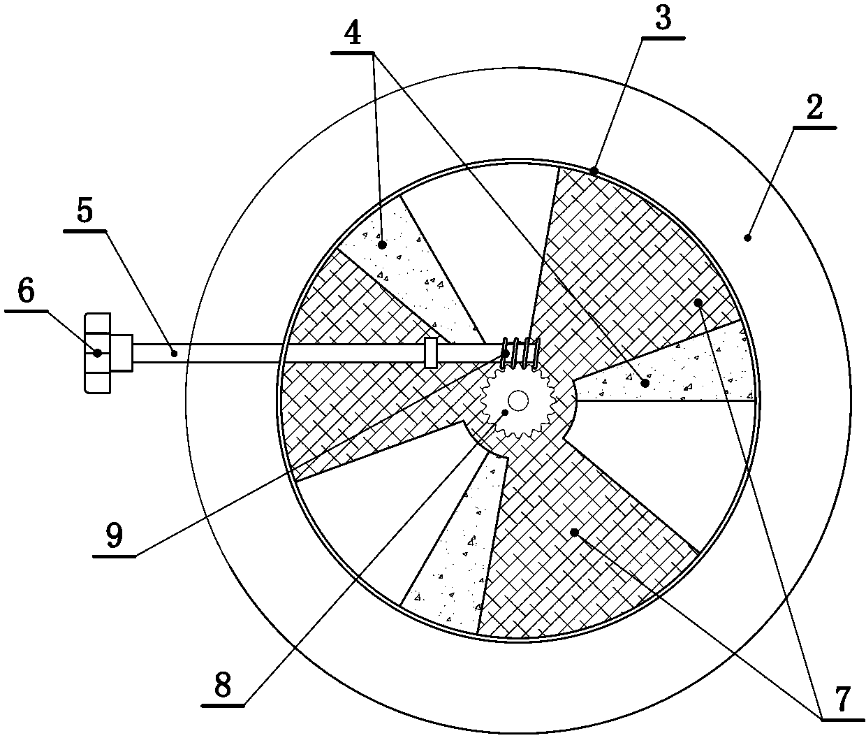 Poking wheel type air quantity adjustable air window