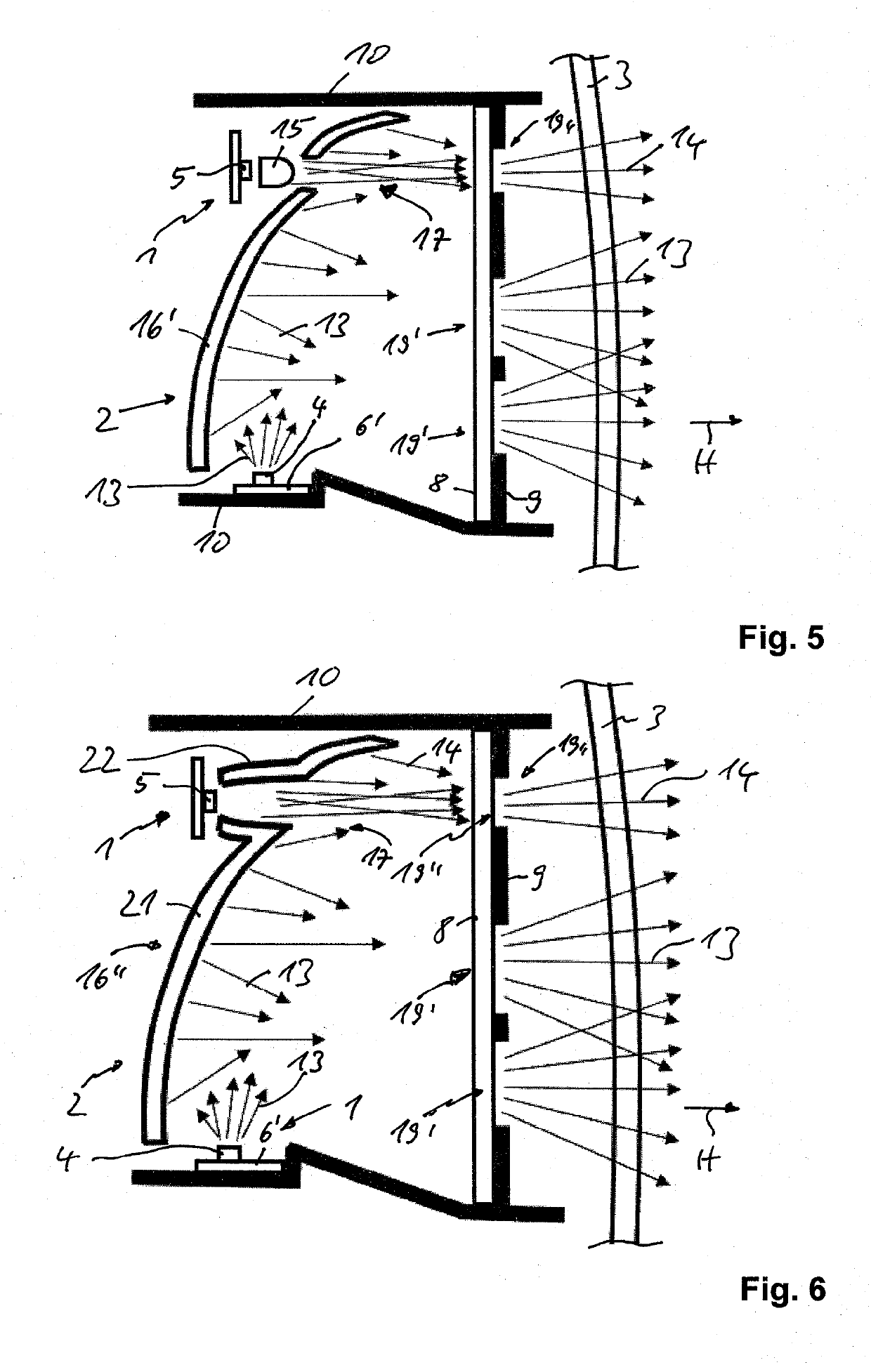 Lighting device for vehicles