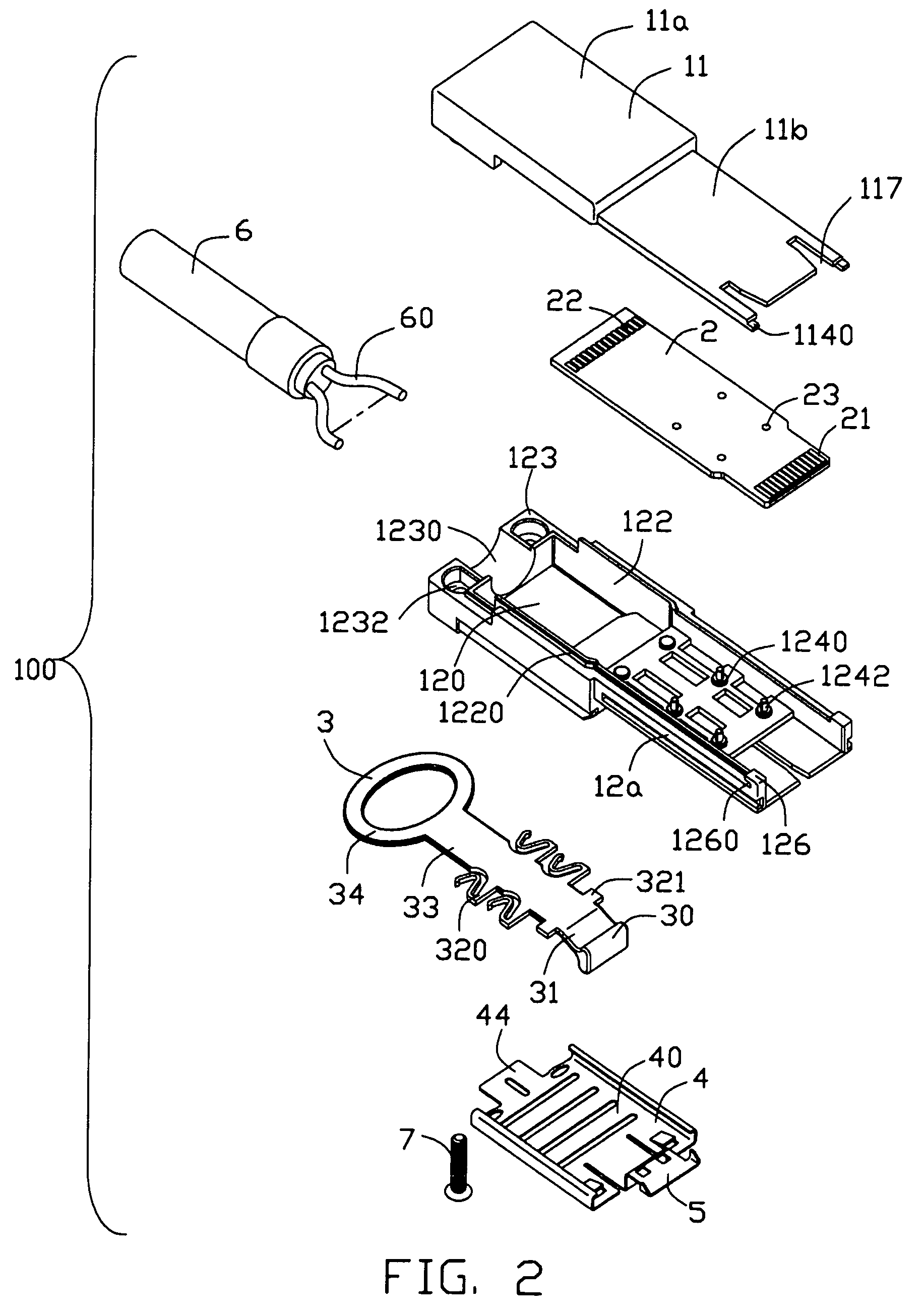 Cable connector assembly with latching mechanism