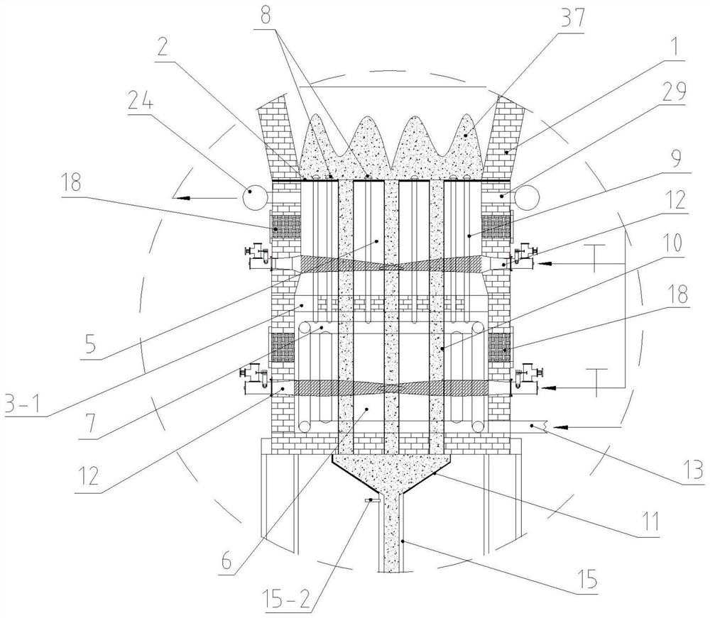 Multi-purpose fluidized bed type combustion boiler for full-reducing atmosphere and system