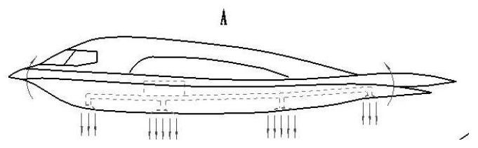 A low-temperature stealth multi-jet aircraft