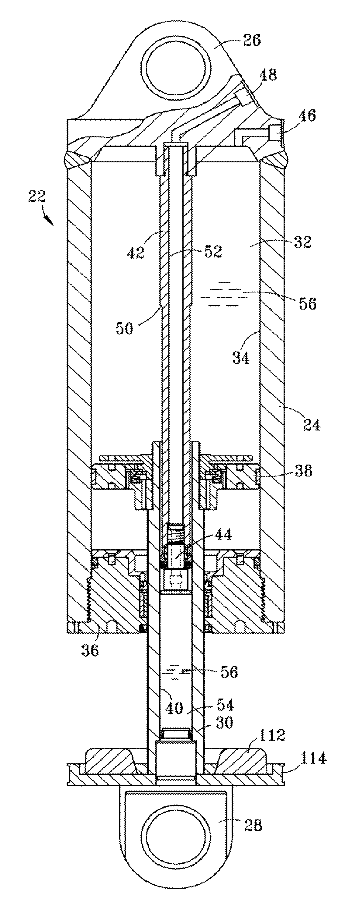 Compressible fluid independent active suspension