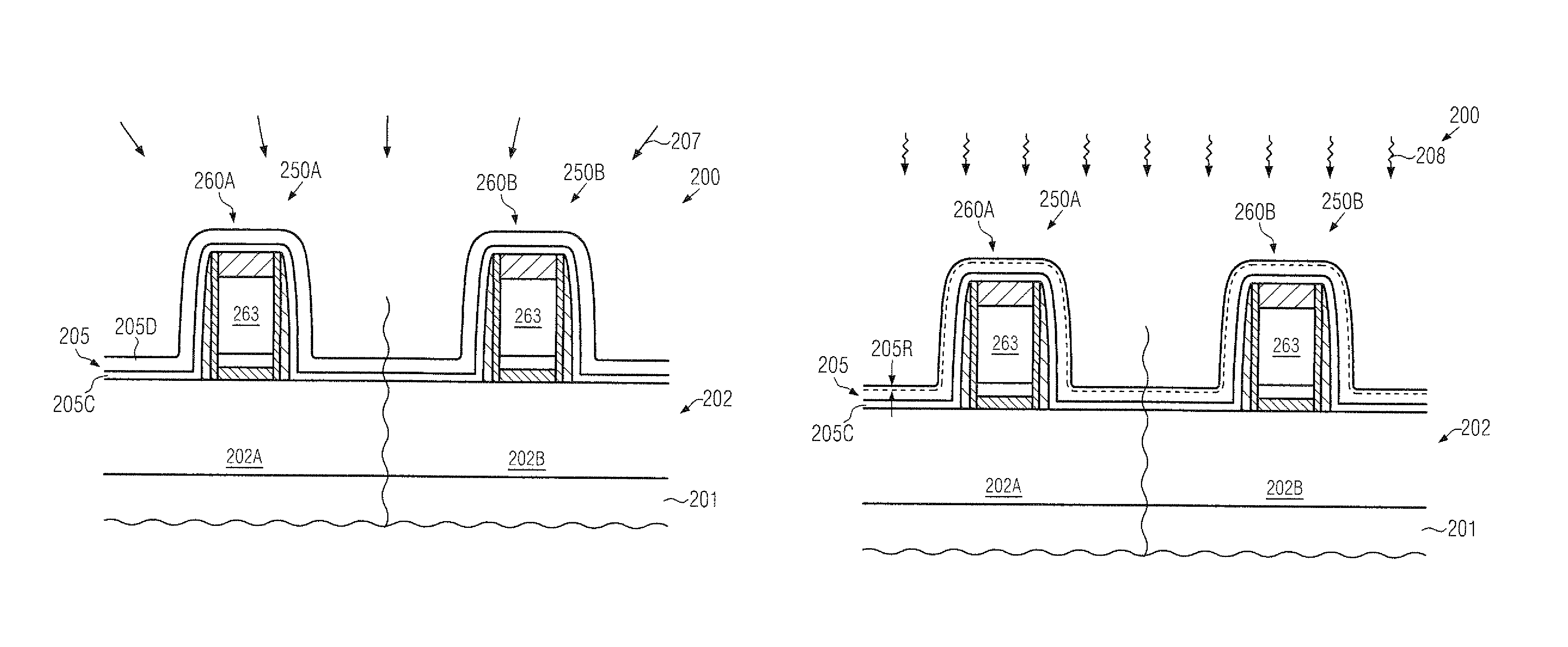 Performance enhancement in transistors comprising high-K metal gate stack by reducing a width of offset spacers