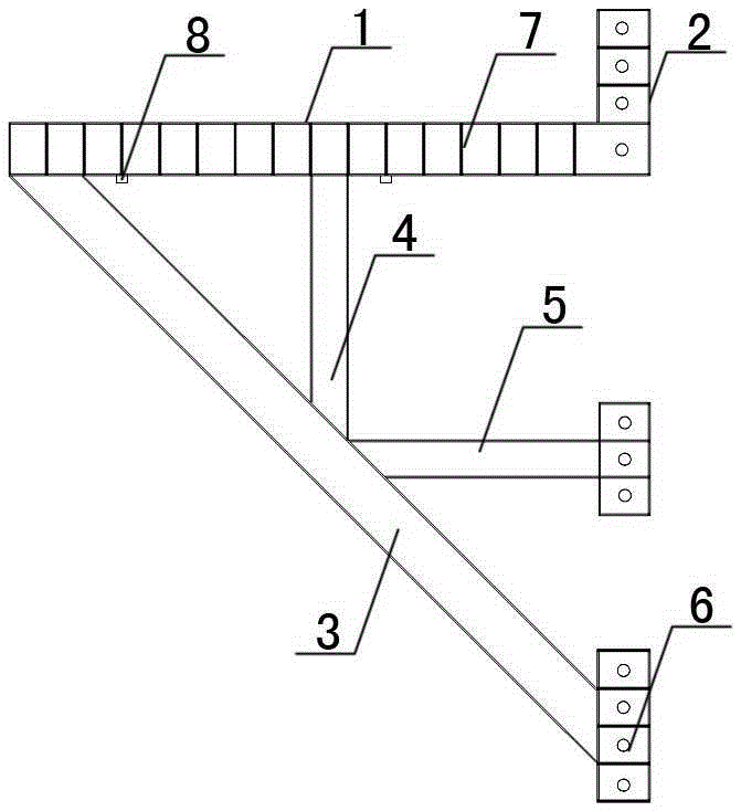 Sectional steel tripod and scaffolding system in a cantilevered scaffolding