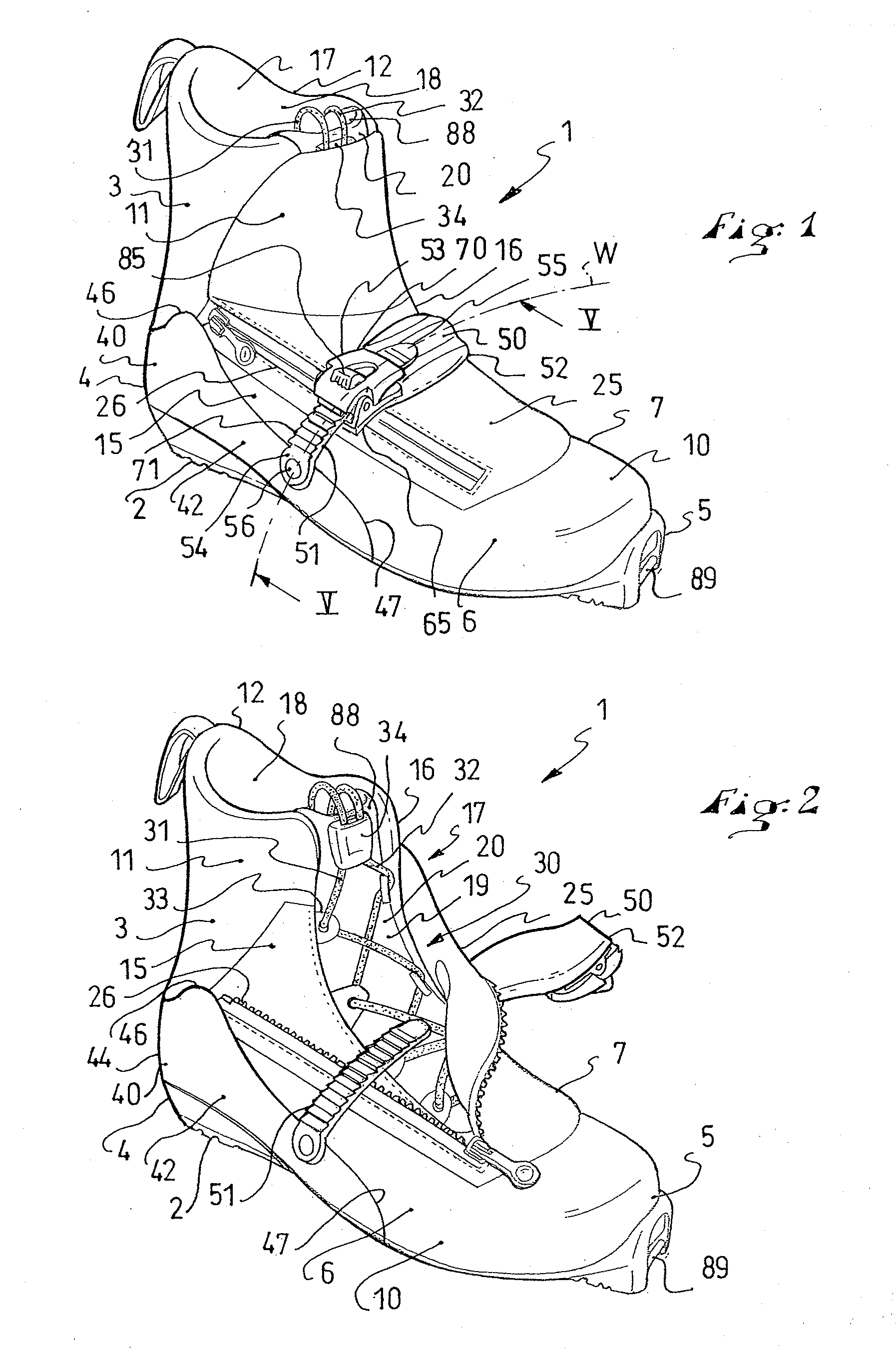 Boot with improved tightening of the upper