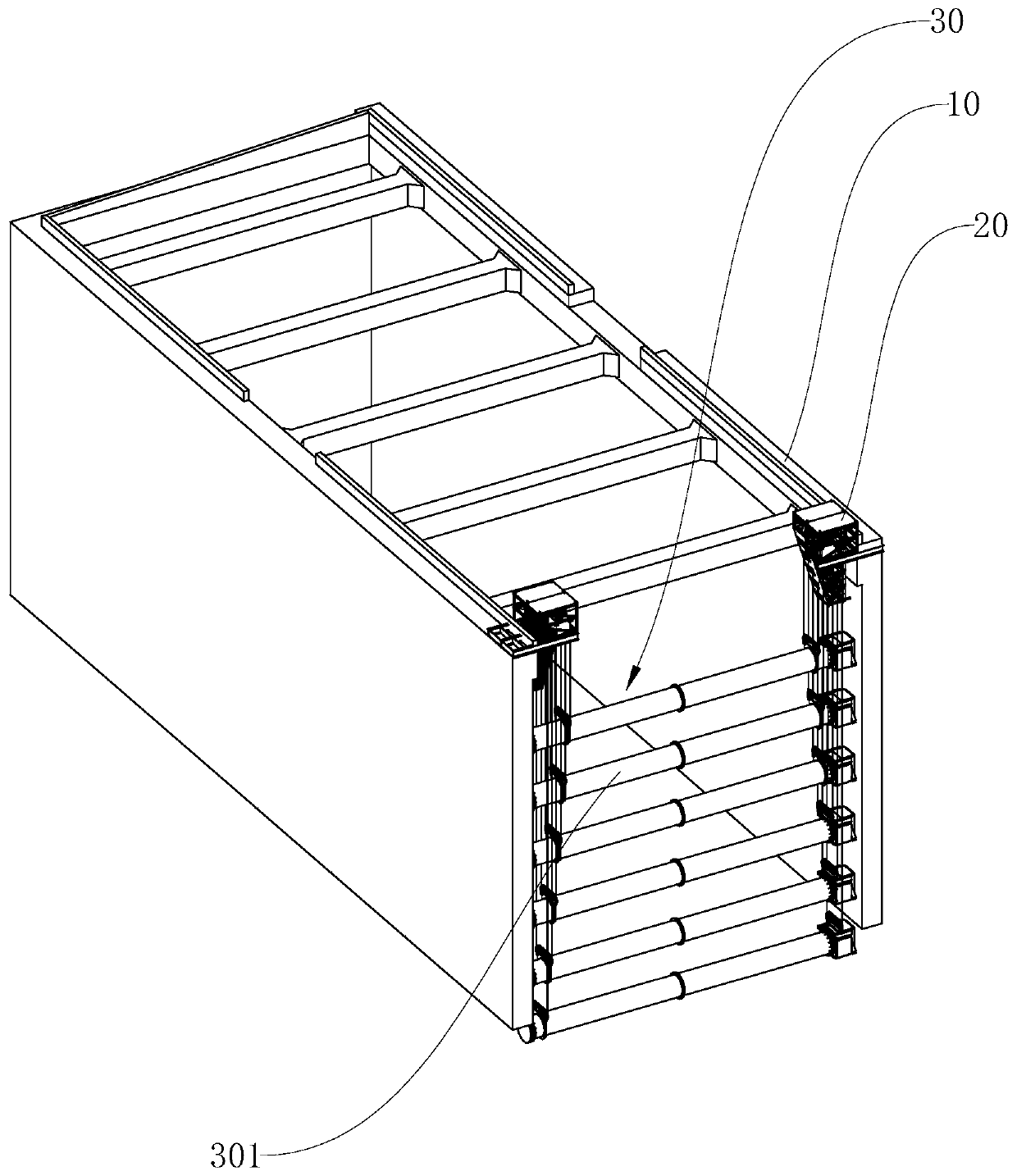 Deep foundation pit supporting system and construction method thereof