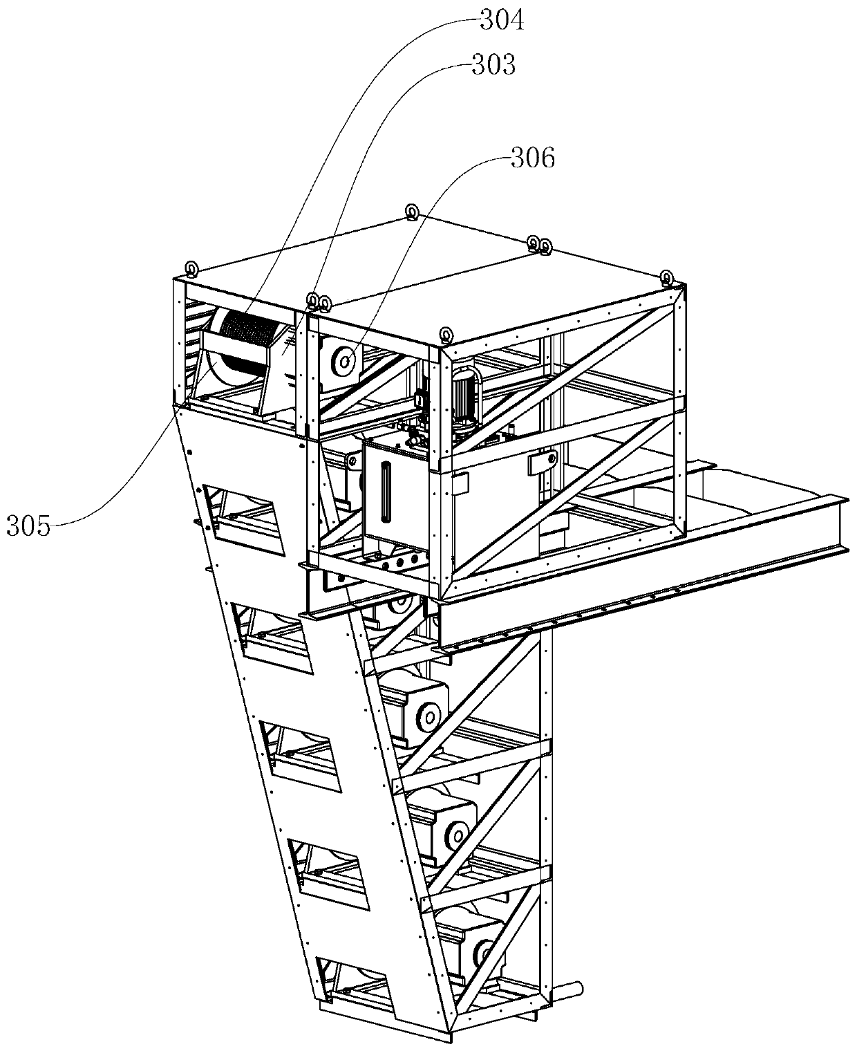 Deep foundation pit supporting system and construction method thereof