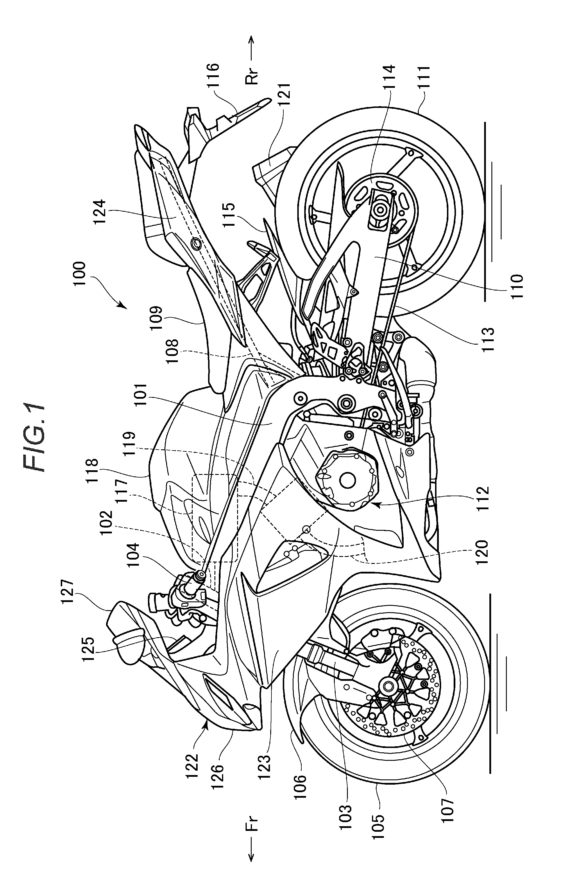 Air intake structure for saddle-ride type vehicle