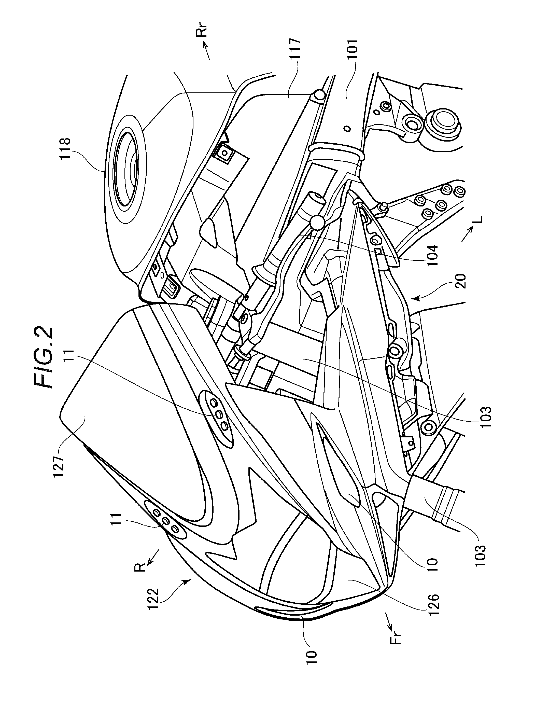 Air intake structure for saddle-ride type vehicle