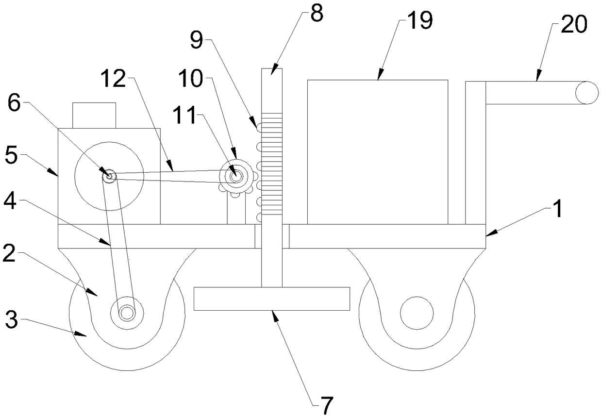 Tamping device for road engineering