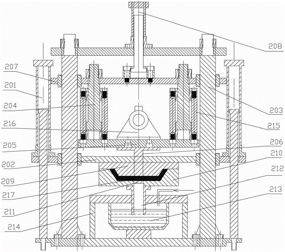 A large vibration force, large amplitude vibration squeeze casting method and casting device