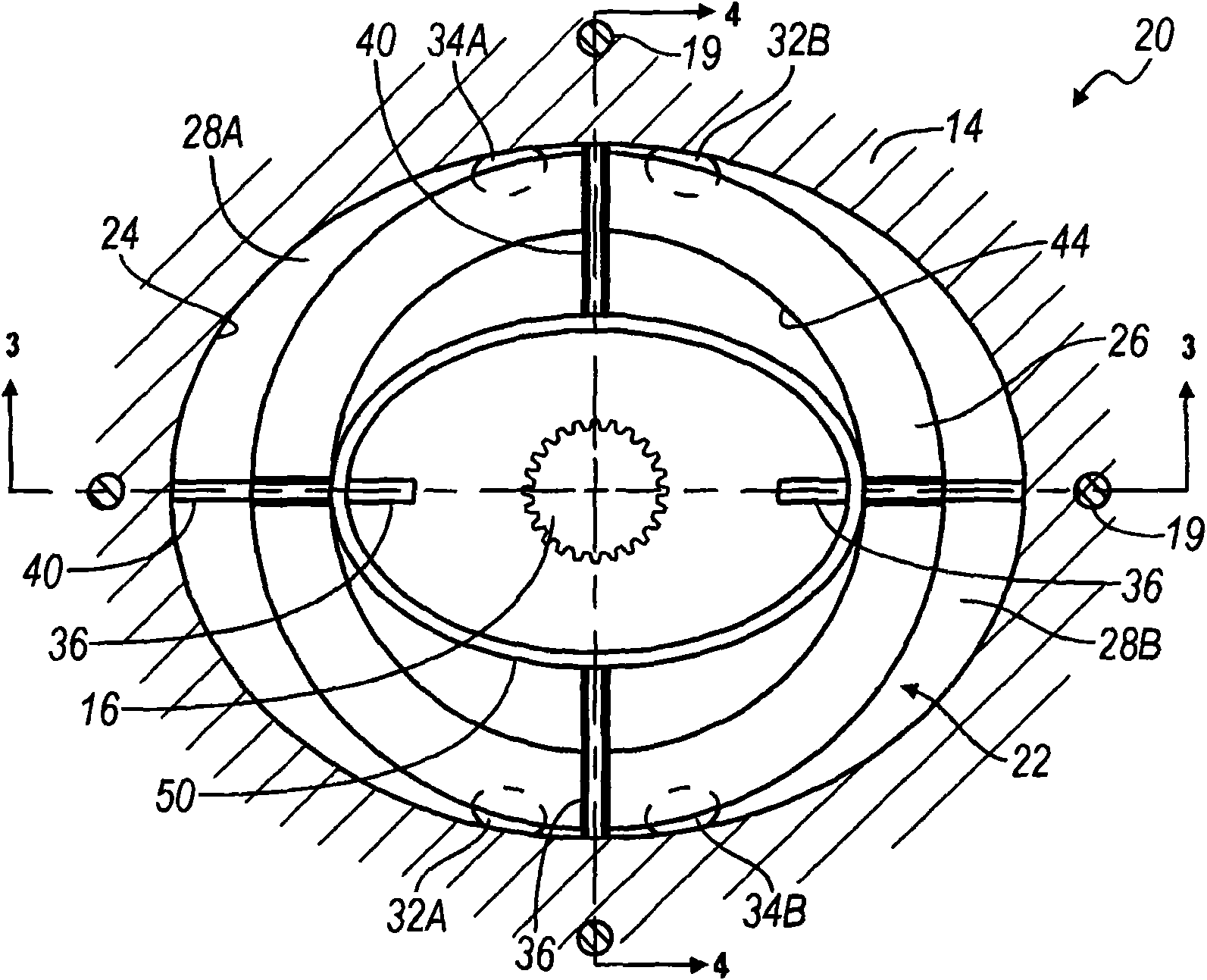 Self-priming vane pump