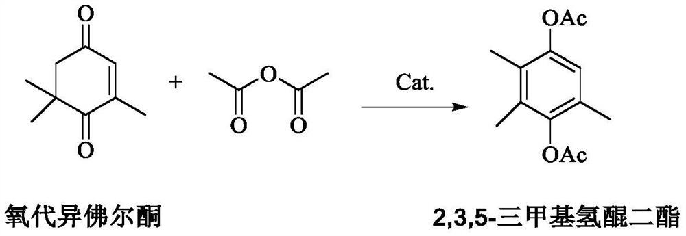 Method for preparing 2,3,5-trimethylhydroquinone diester