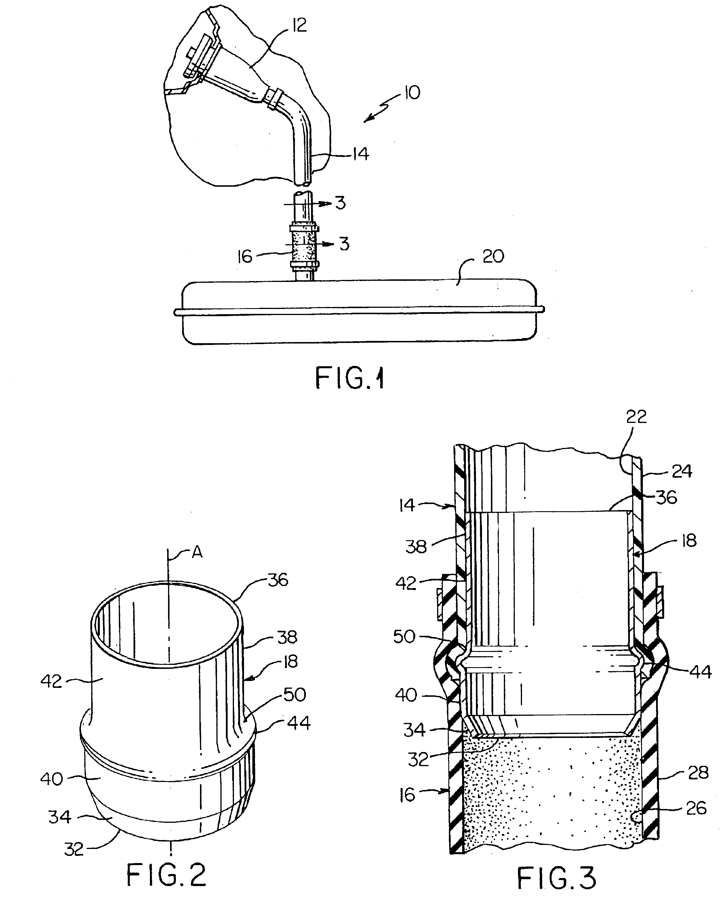 Conductive tubular insert for a fuel transport system, and method