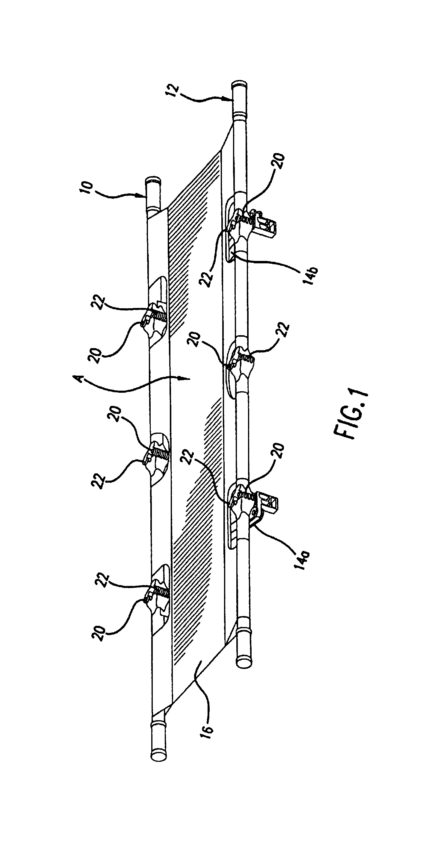 Lightweight decontaminable composite stretcher