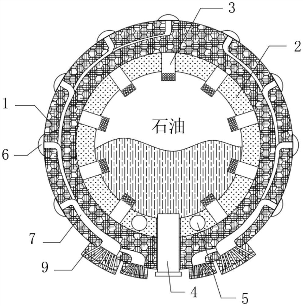 Adsorption ball based on water surface floating oil pollution treatment technology