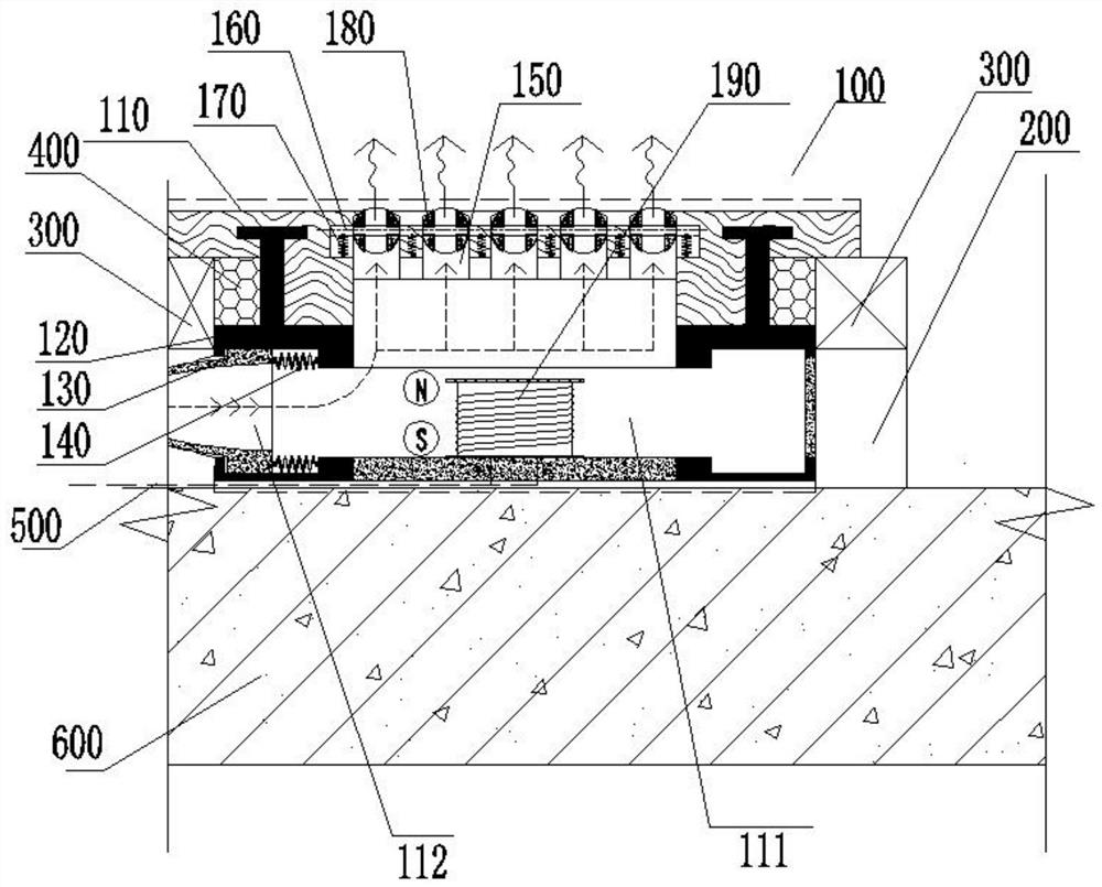 Inflatable floor, fresh air system and house