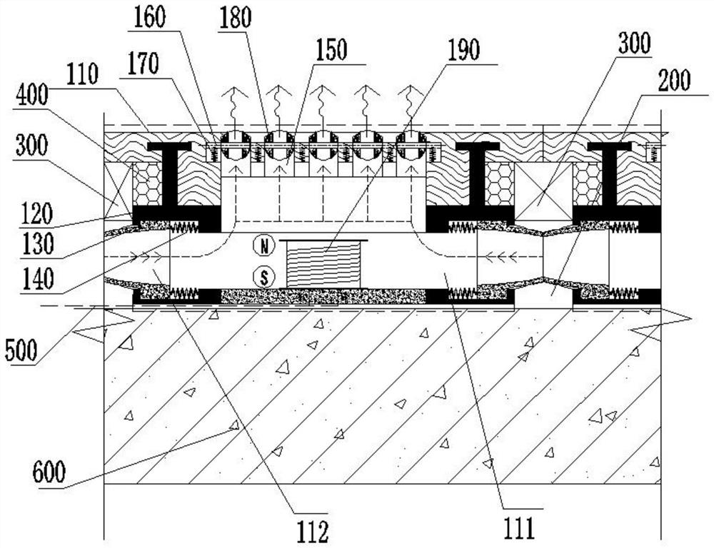 Inflatable floor, fresh air system and house