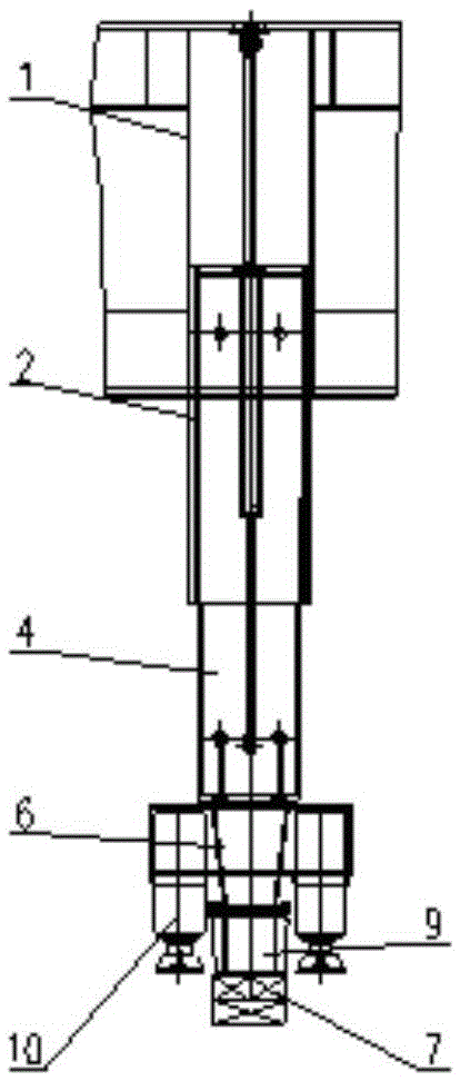 Telescopic outrigger device for tunnel bridge erecting machine