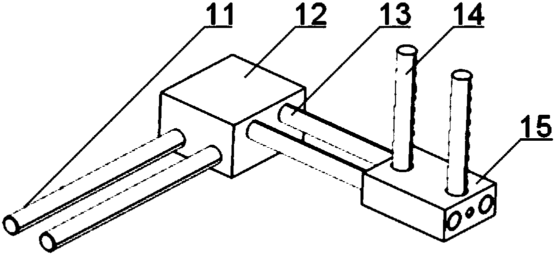 Online glue applying device for fiber ring winding