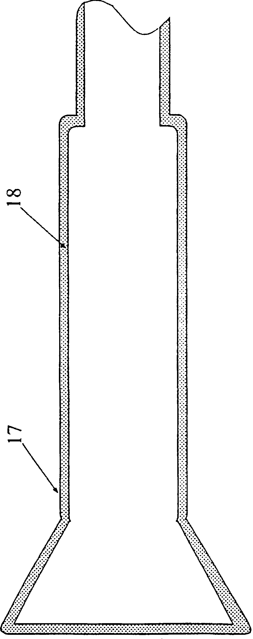 Device for overcoming infection contamination in tissue bag surrounding implantation instrument