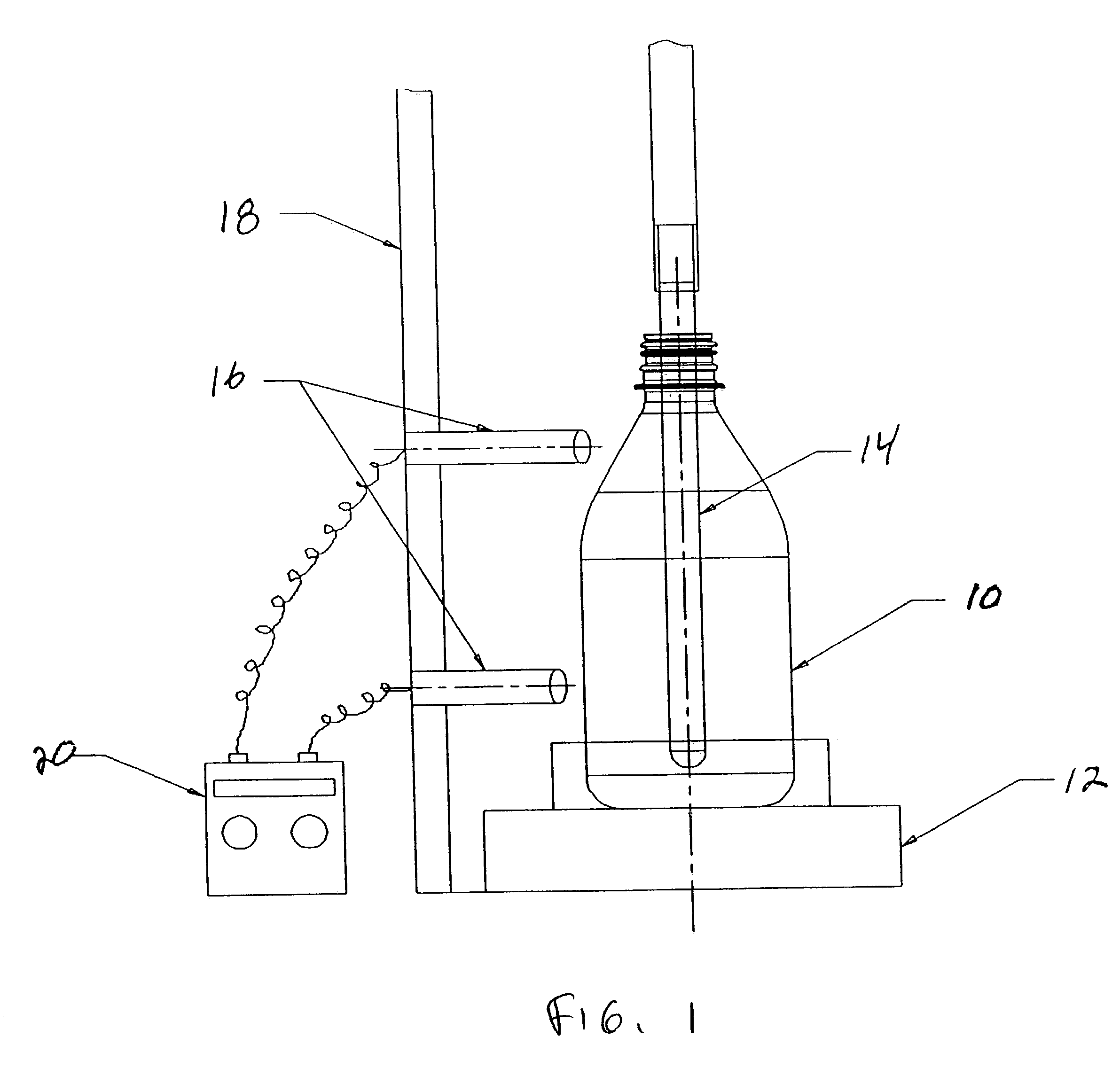 Process and apparatus for testing bottles