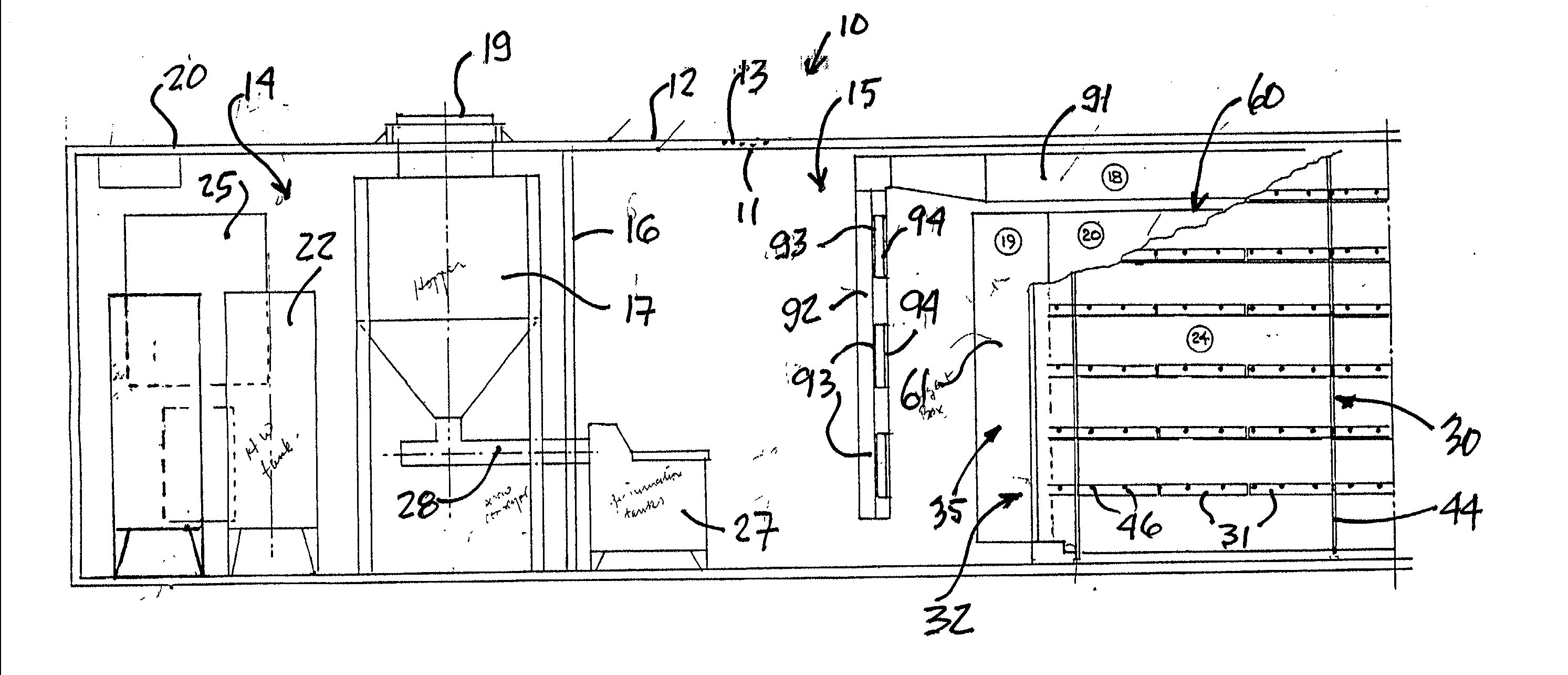 Hydroponic growing enclosure and method for the fabrication of animal feed grass from seed
