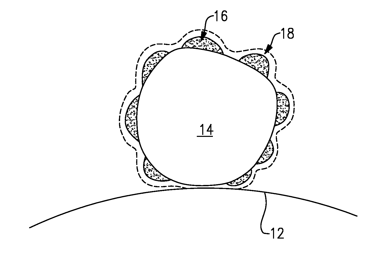 Platinum-palladium catalyst with intermediate layer