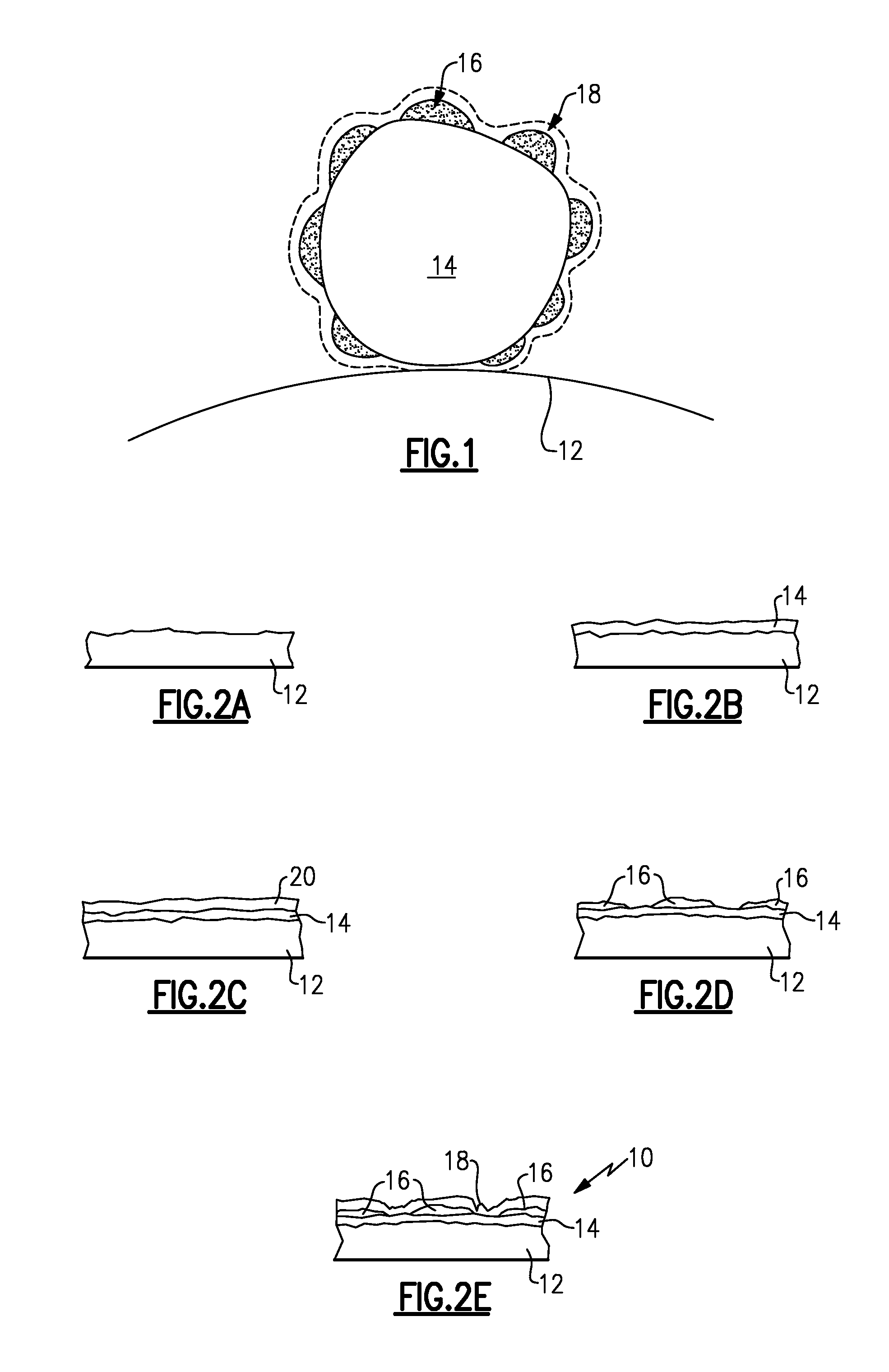 Platinum-palladium catalyst with intermediate layer