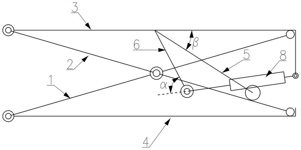 A cross-link lifting structure, bed frame and nursing bed