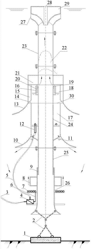 Device for improving water quality of laminated mixed oxygenated water