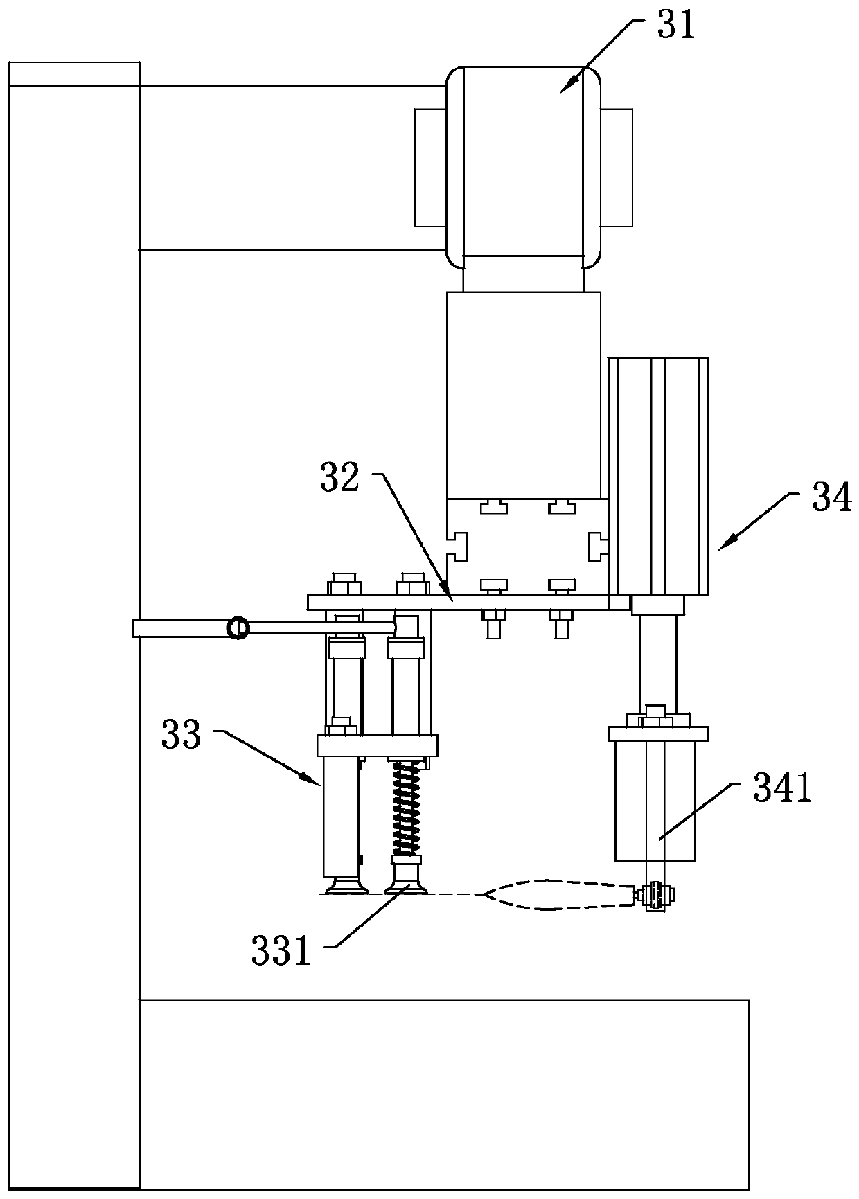 Powder cavity subpackaging system of powder-liquid double-chamber bag