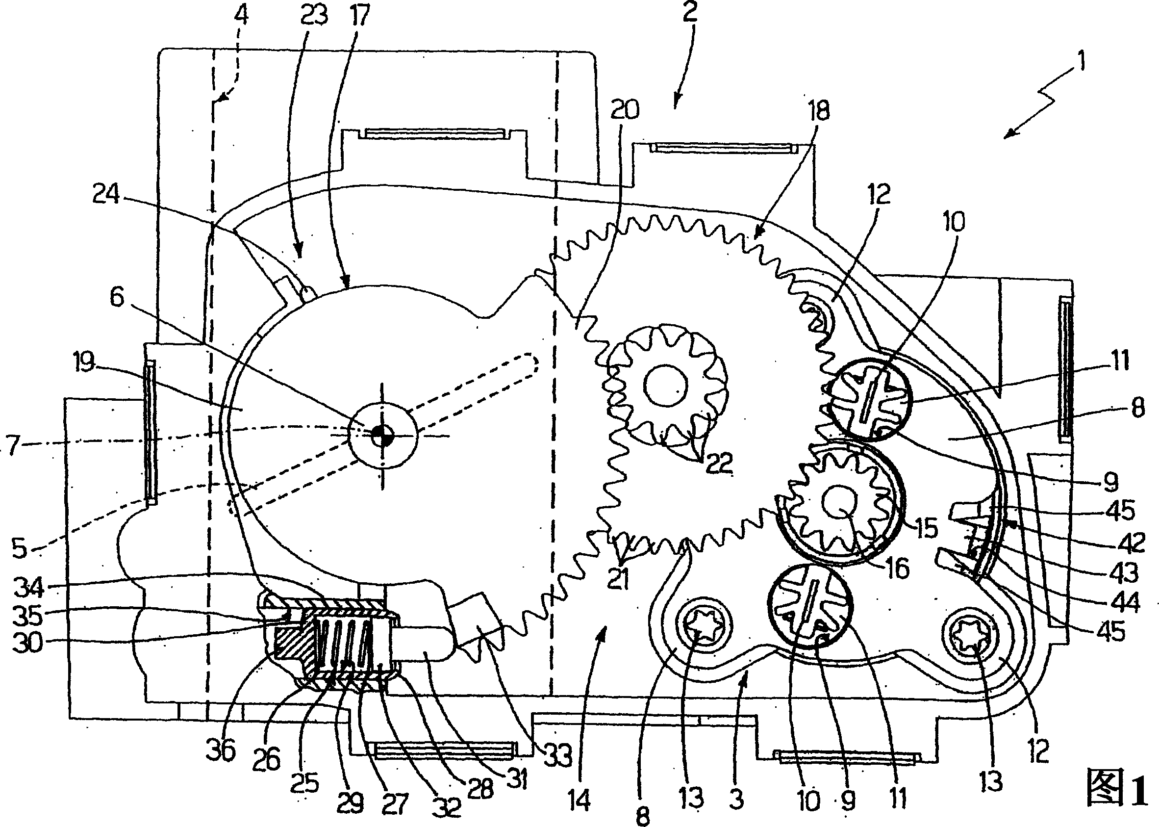 Servo-assisted butterfly valve provided with a compression spring to stabilise the limp-home positions