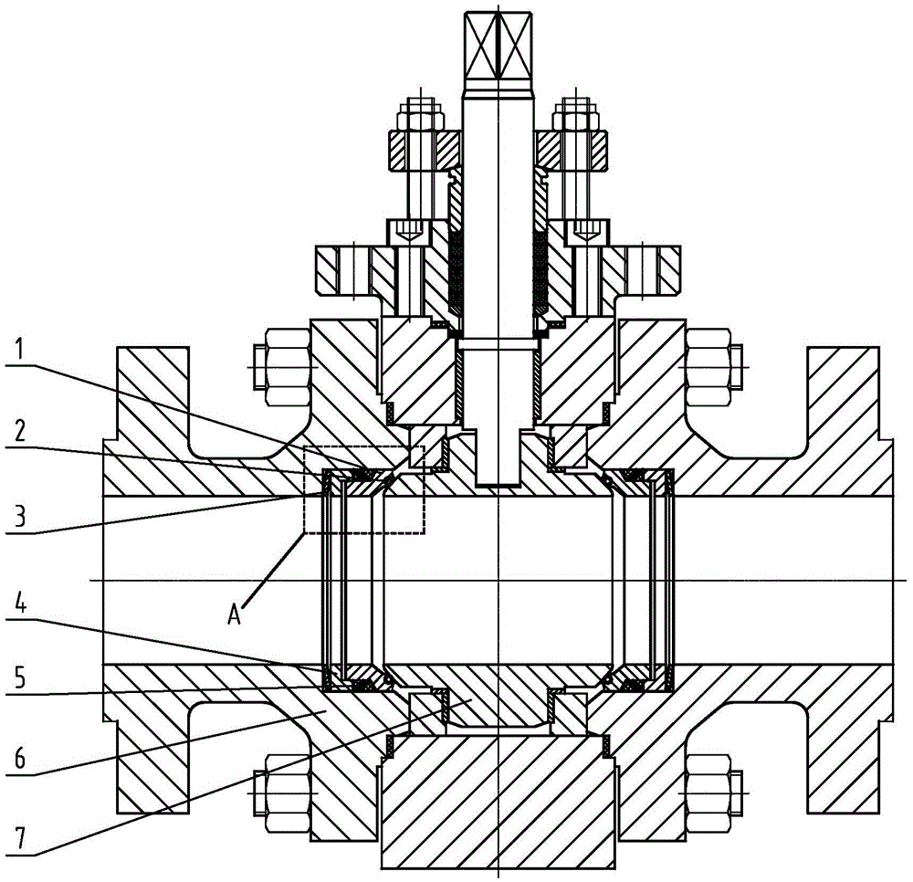 Elastic-seal valve seat structure of fixed ball valve