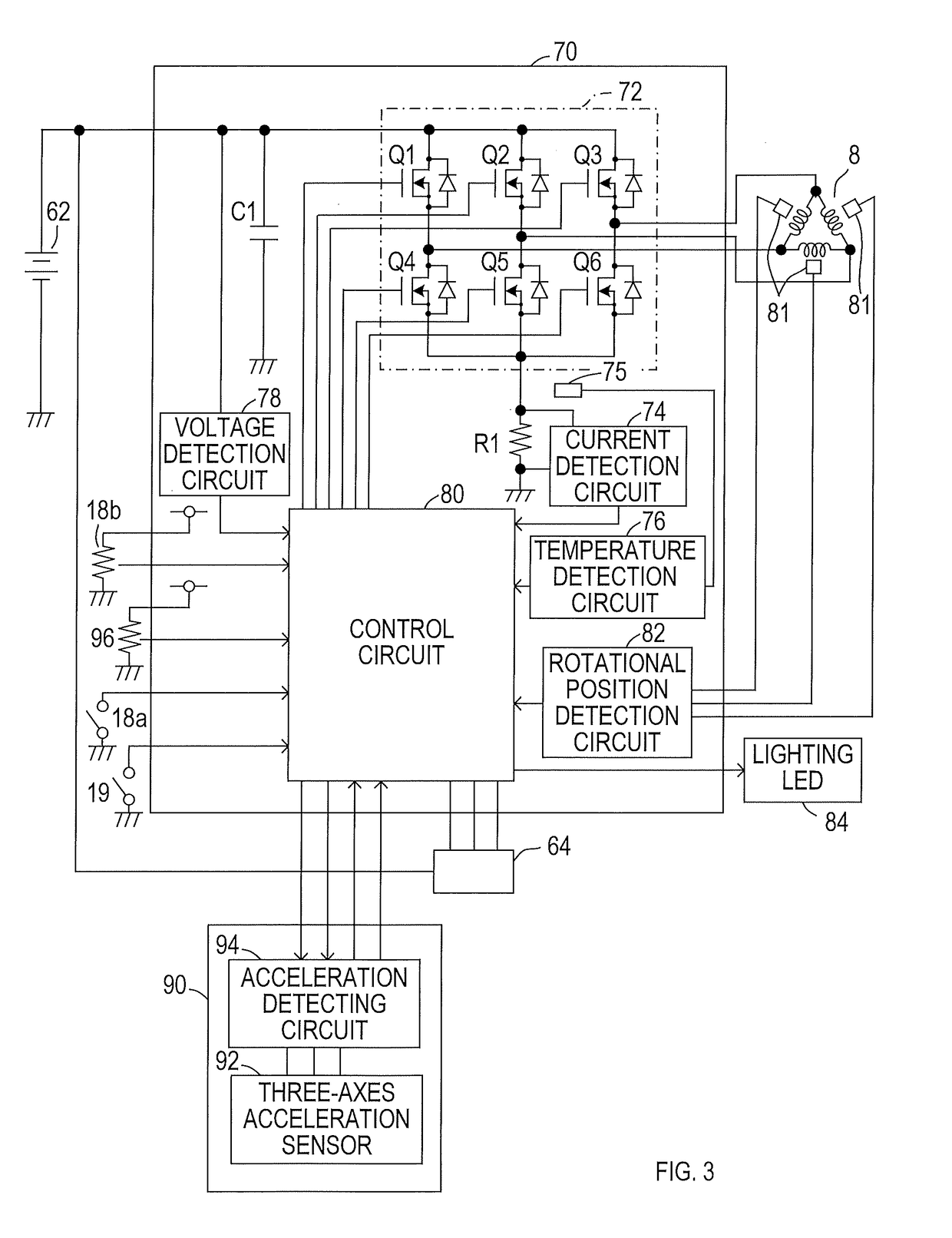 Electric working machine, and method for determining load-imposed state of electric working machine