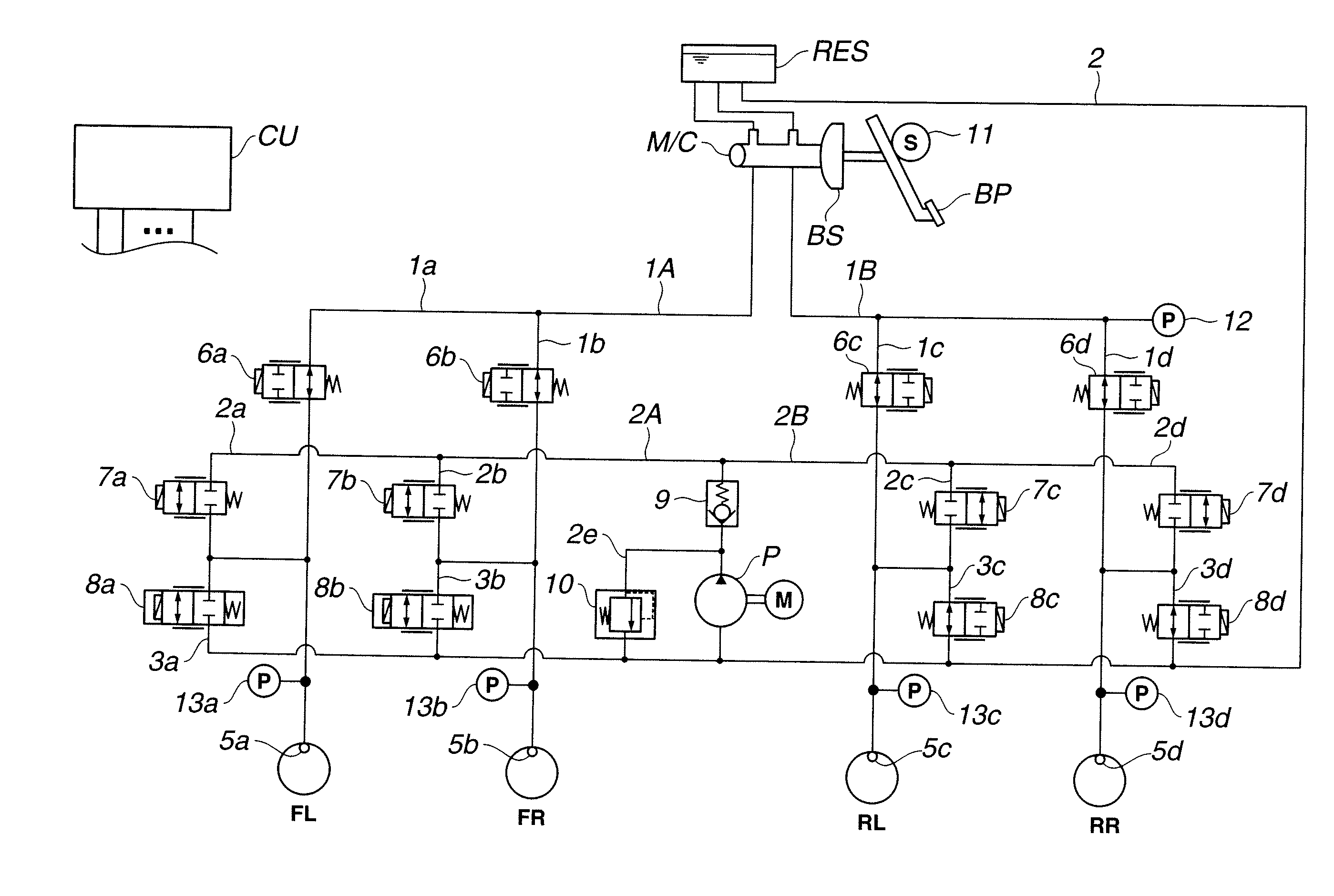 Apparatus for and method of controlling brakes