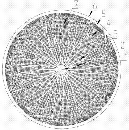 Simulated liquid absorbing core for heat uniformizing plate