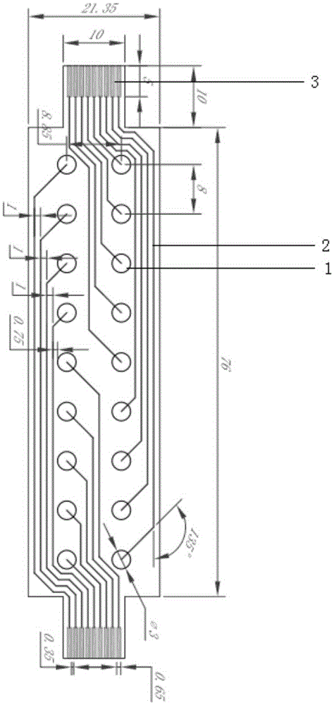 An array type flexible surface electromyography electrode and its preparation method